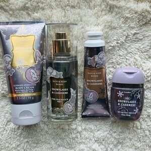 Bath and Body Works Snowflakes and Cashmere Mini Set